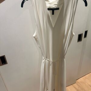 White House Black Market Cream Midi Dress